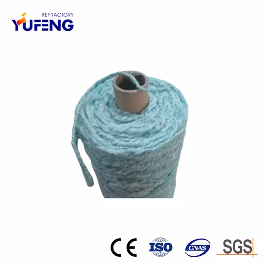 Filato trecciato isolante termico in fibra biosolubile sfusa rinforzato con fibra di vetro